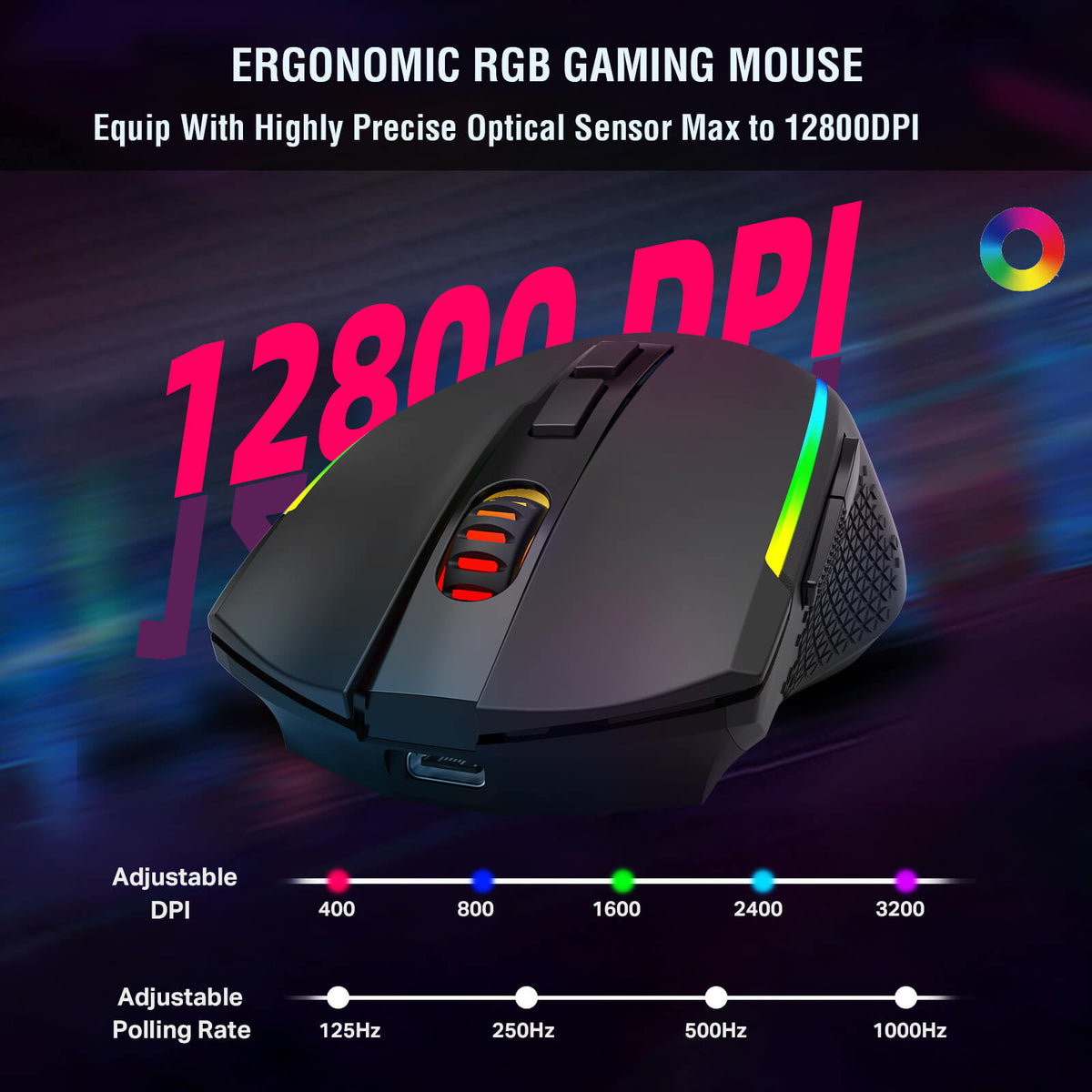 S162 3-Mode Wireless Gaming Keyboard & Mouse Combo, image 5 of 18 - enlarged view