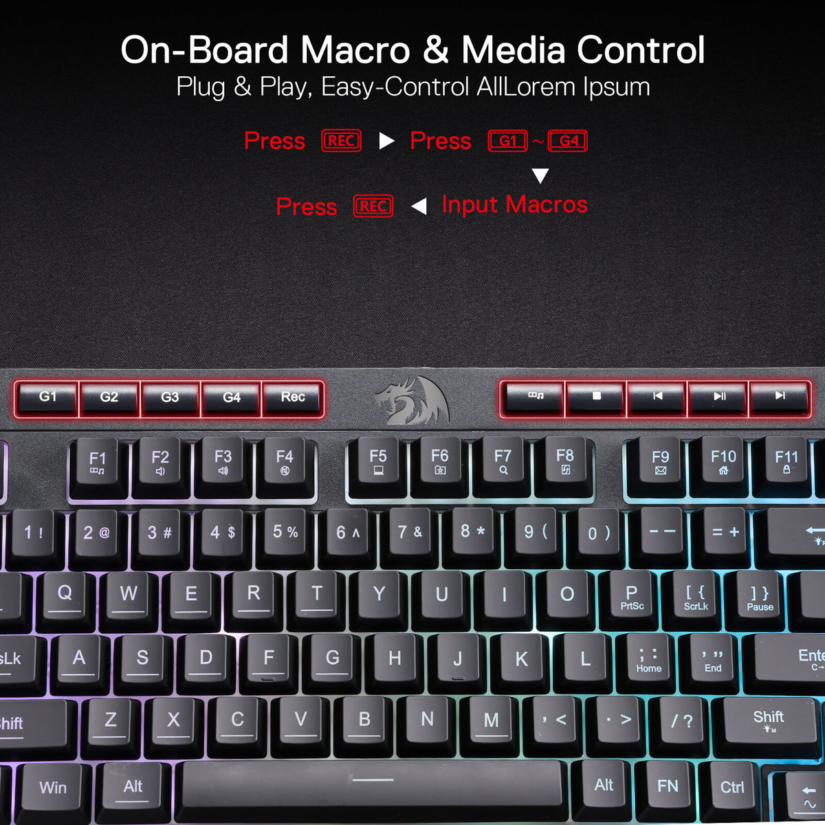 SHIVA K515 Membrane Gaming Keyboard, image 5 of 14 - enlarged view