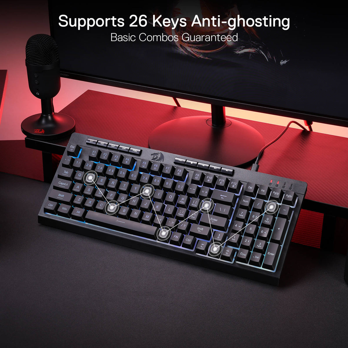 SHIVA K515 Membrane Gaming Keyboard, image 8 of 13