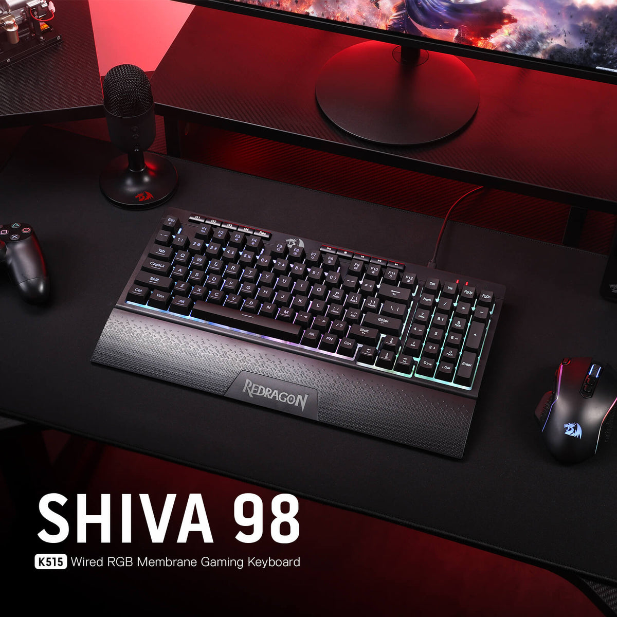 SHIVA K515 Membrane Gaming Keyboard, image 4 of 14 - enlarged view