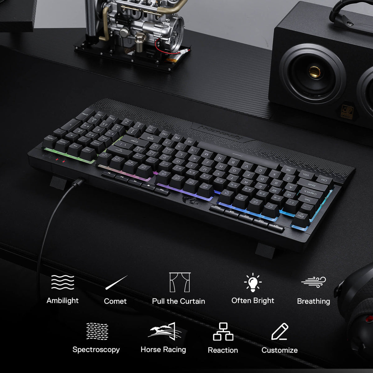 SHIVA K515 Membrane Gaming Keyboard, image 3 of 13