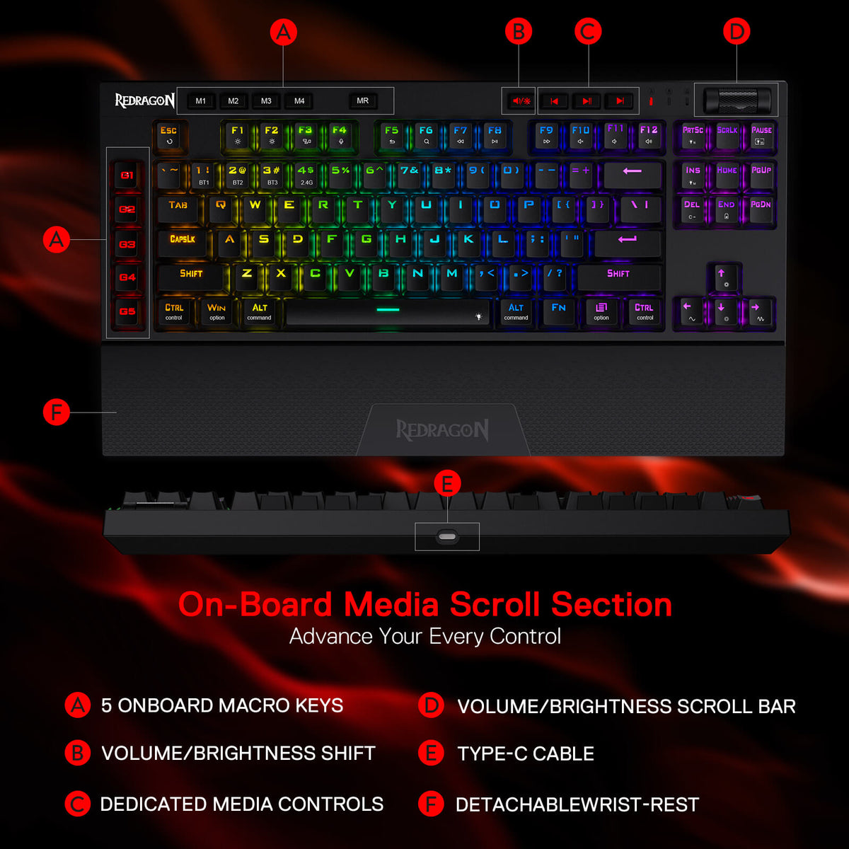 VISHNU K596 Pro Wireless Keyboard, image 3 of 16