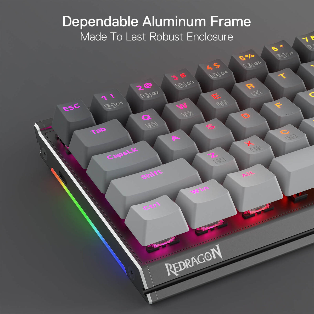 SHACO K641 Wired  Aluminum Keyboard, image 3 of 12 - enlarged view