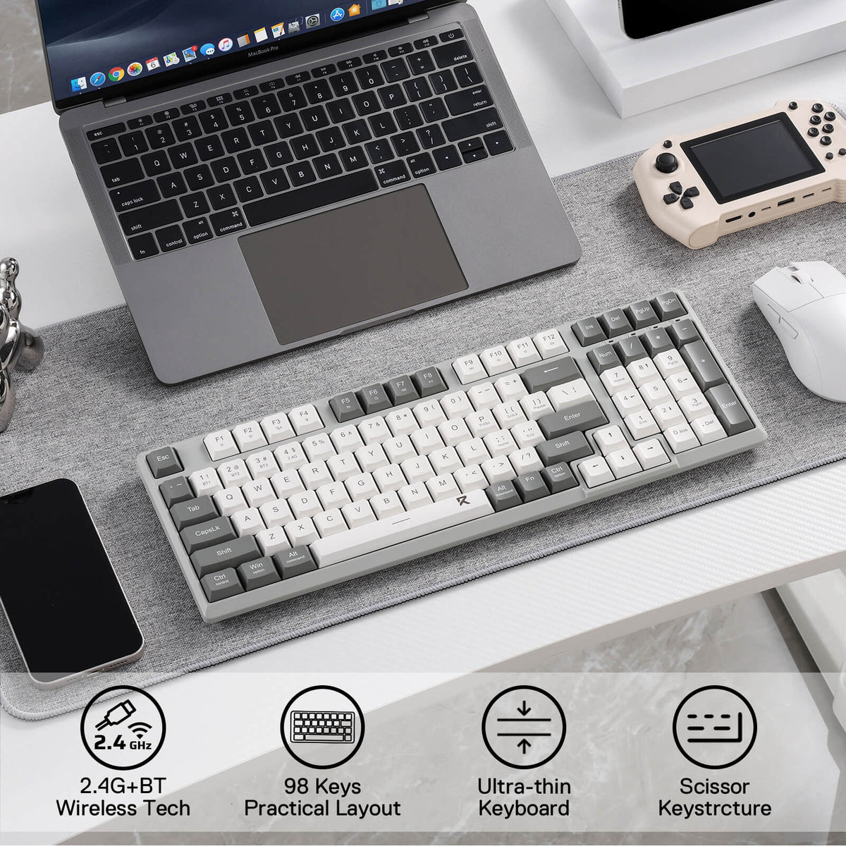 BK7114 Scissor Low-Profile Slim Wireless Keyboard, image 9 of 16