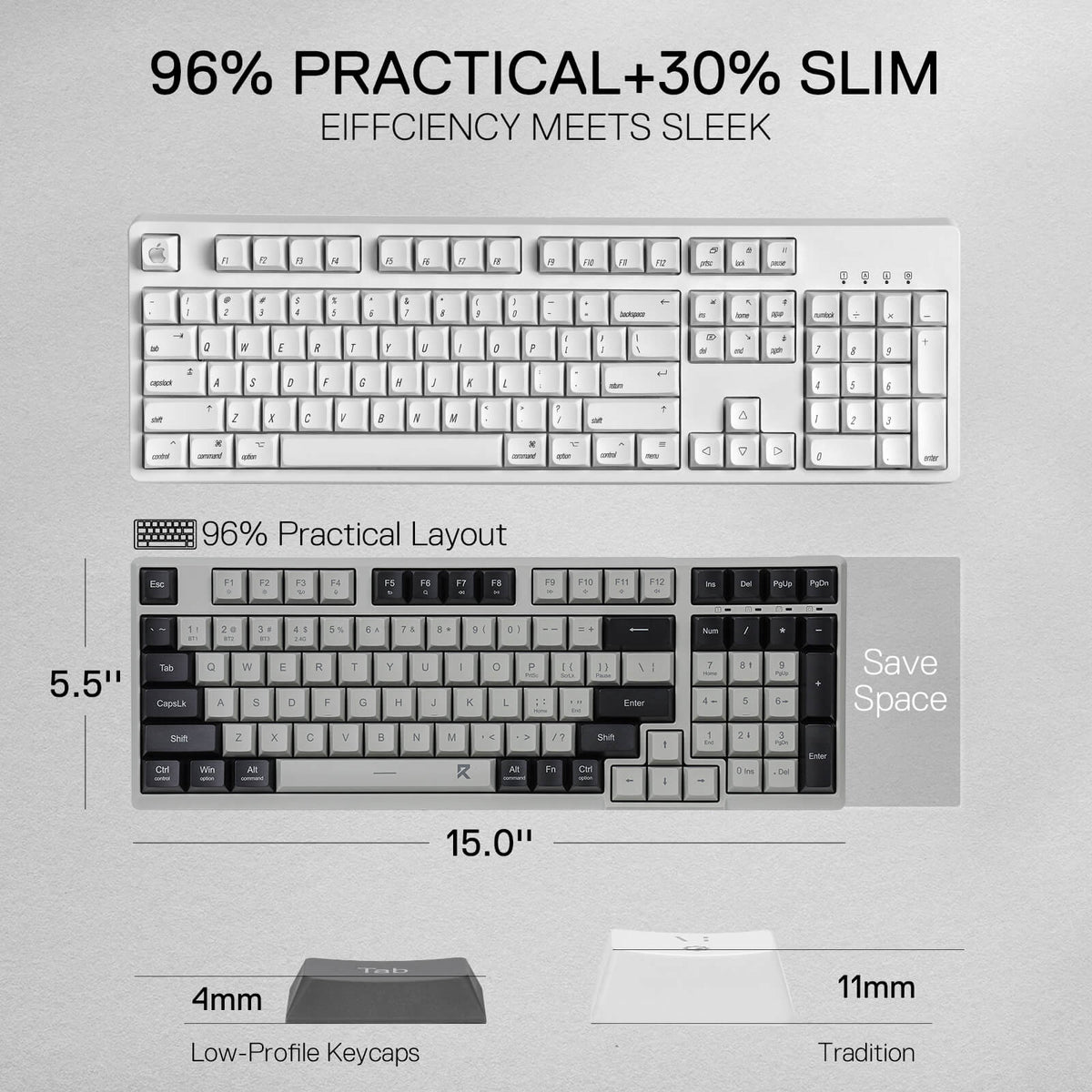 BK7114 Scissor Low-Profile Slim Wireless Keyboard, image 6 of 16