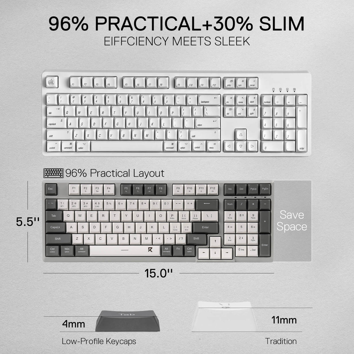 BK7114 Scissor Low-Profile Slim Wireless Keyboard, image 11 of 17 - enlarged view