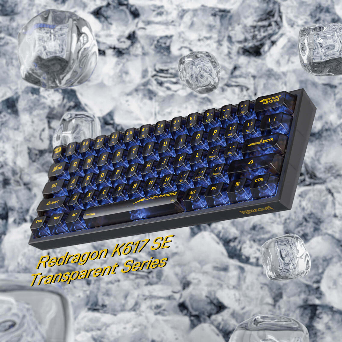 FIZZ K617 SE Full-Transparent Mechanical Keyboard, image 6 of 11 - enlarged view