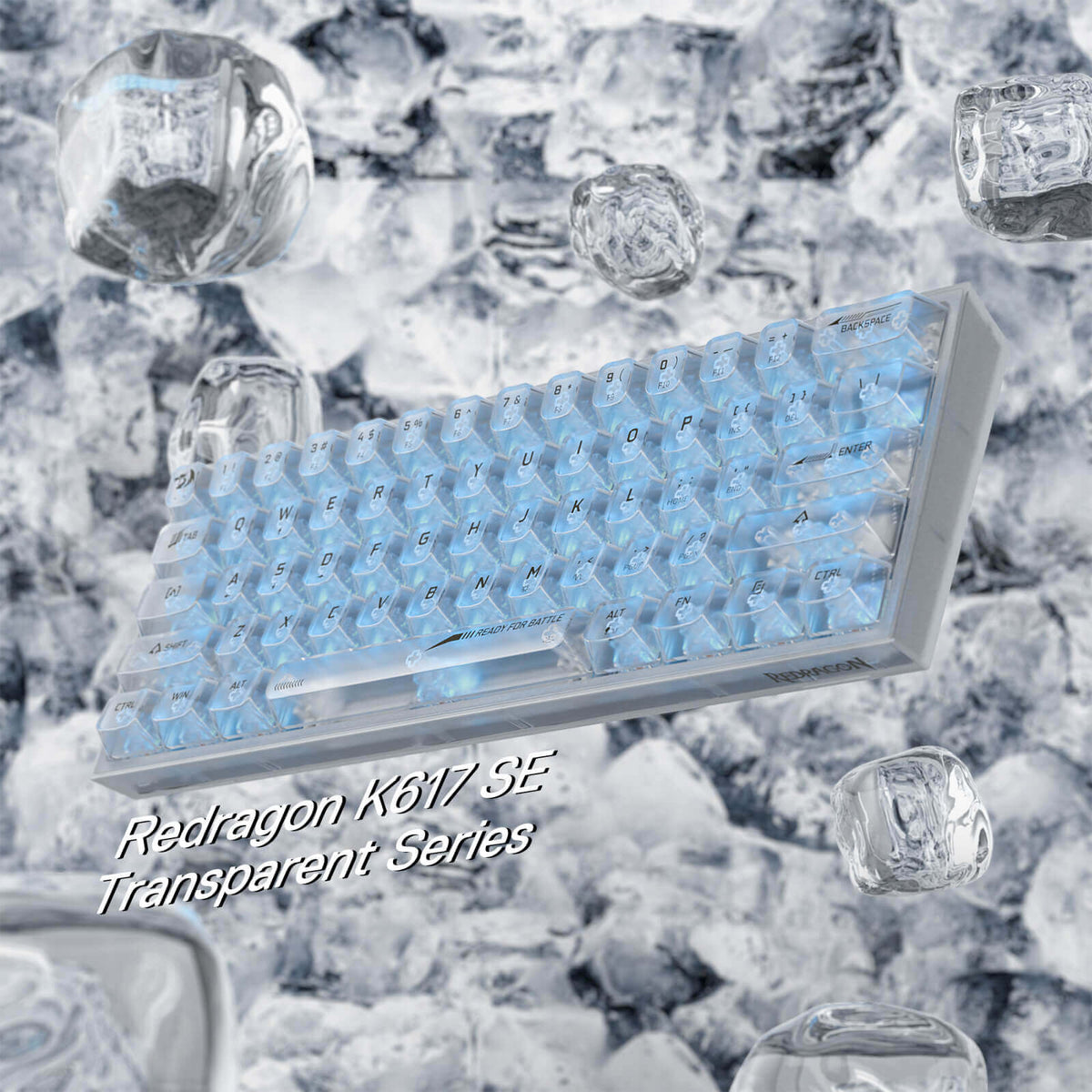FIZZ K617 SE Full-Transparent Mechanical Keyboard, image 7 of 11 - enlarged view