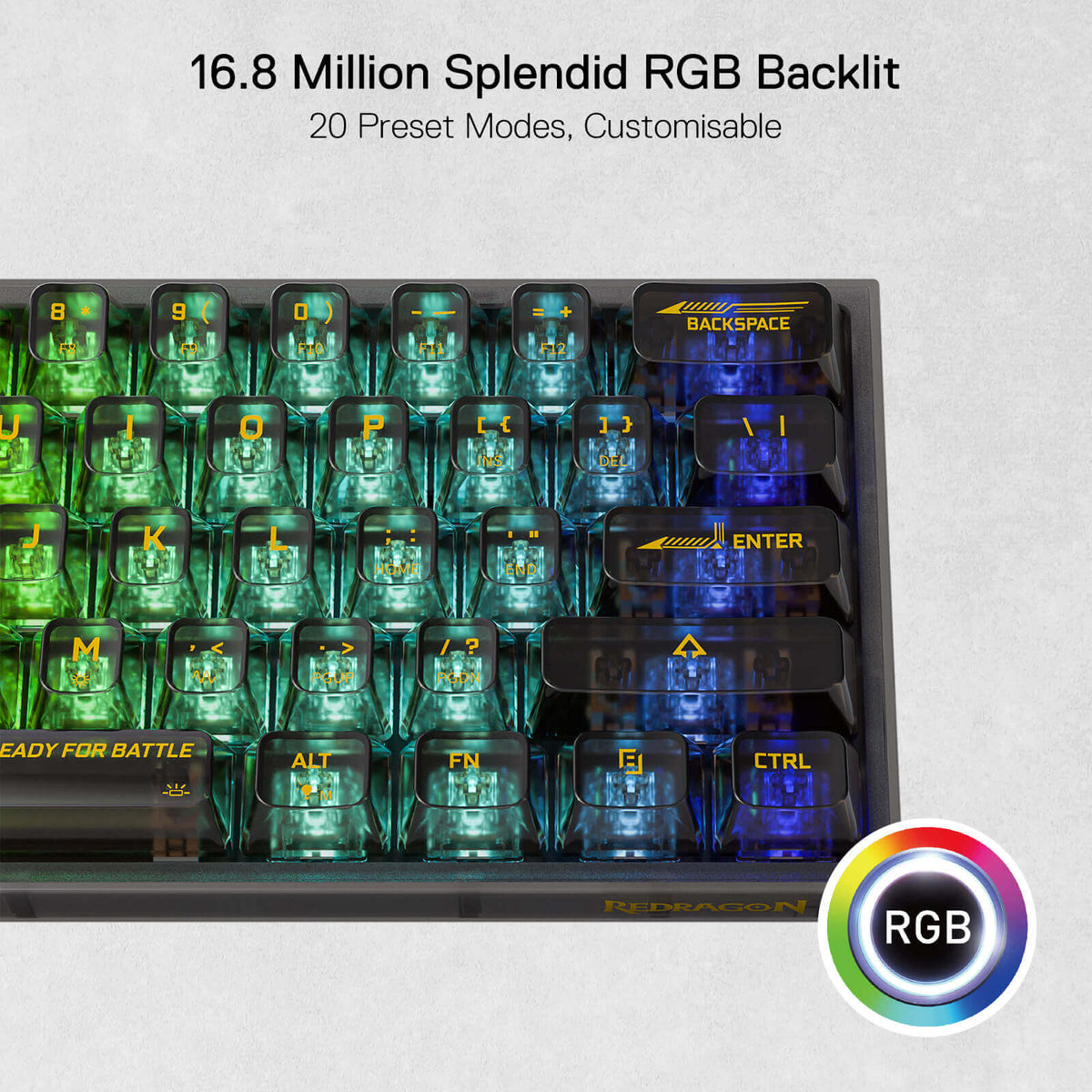 FIZZ K617 SE Full-Transparent Mechanical Keyboard, image 7 of 10