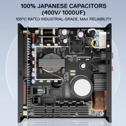 MASTER RGPS PRO 1200W 80 Plus® Gold ATX 3.1 PSU (Black & White) - thumbnail 7