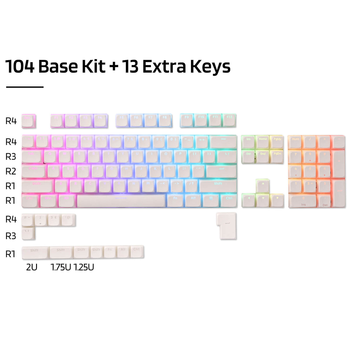 (Only Keycaps) Redragon X LTC 117-Key XDA Profile PBT Dou..., image 4 of 9