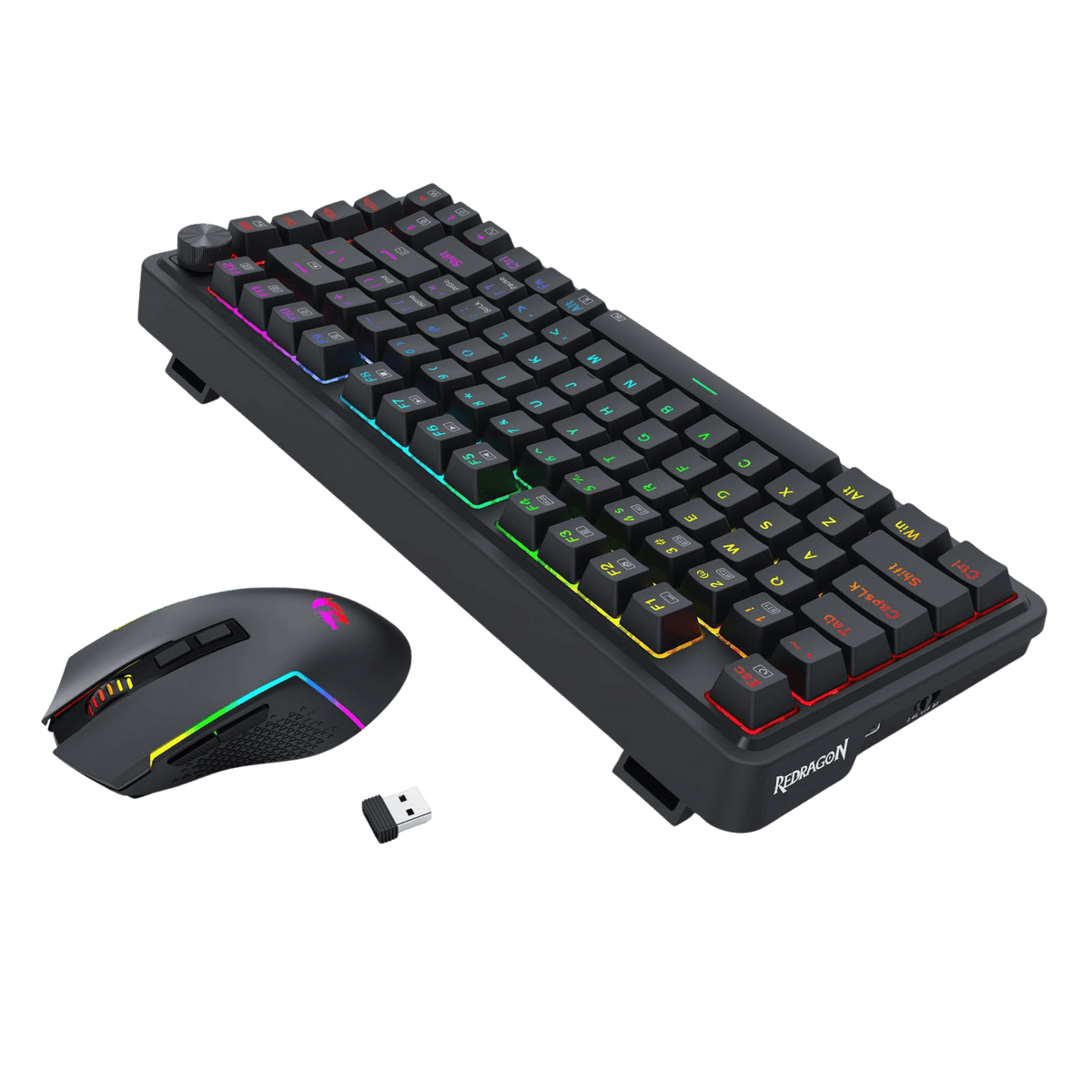 S168 3-Mode Wireless Gaming Keyboard & Mouse Combo, image 6 of 8 - enlarged view