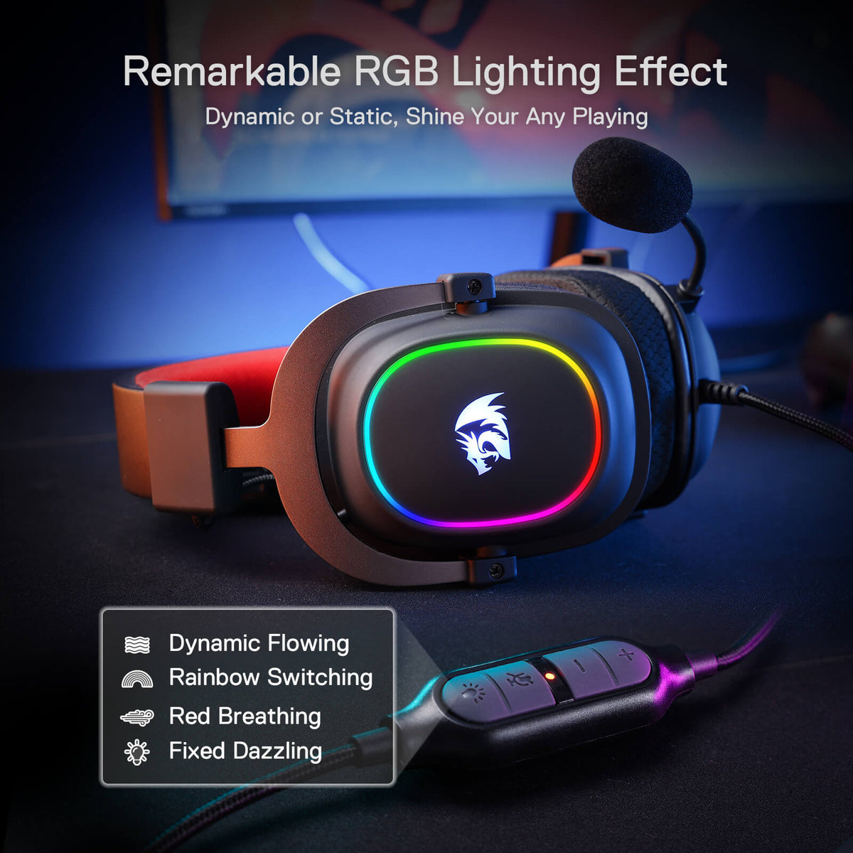 (Open-box) H510 ZEUS-X RGB Wired Gaming Headset, image 3 of 9