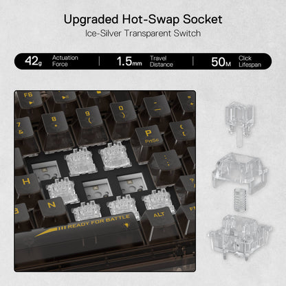 ELF PRO K649 Wireless Transparent Keyboard - thumbnail 8