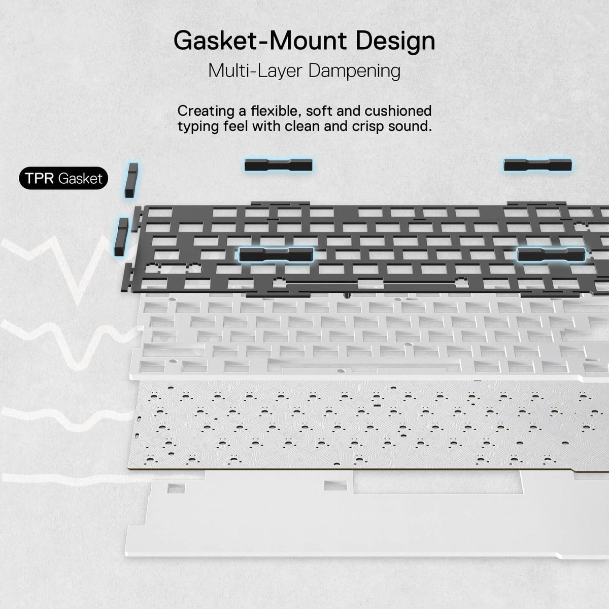 ELF PRO K649 Wireless Transparent Keyboard, image 11 of 28 - enlarged view
