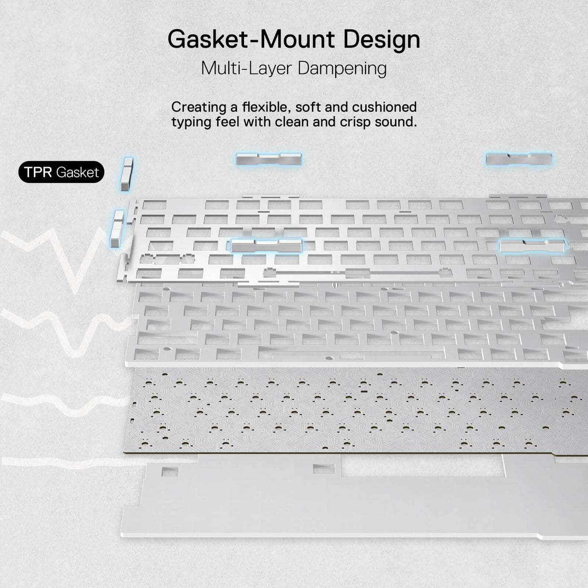 ELF PRO K649 Wireless Transparent Keyboard, image 12 of 28 - enlarged view