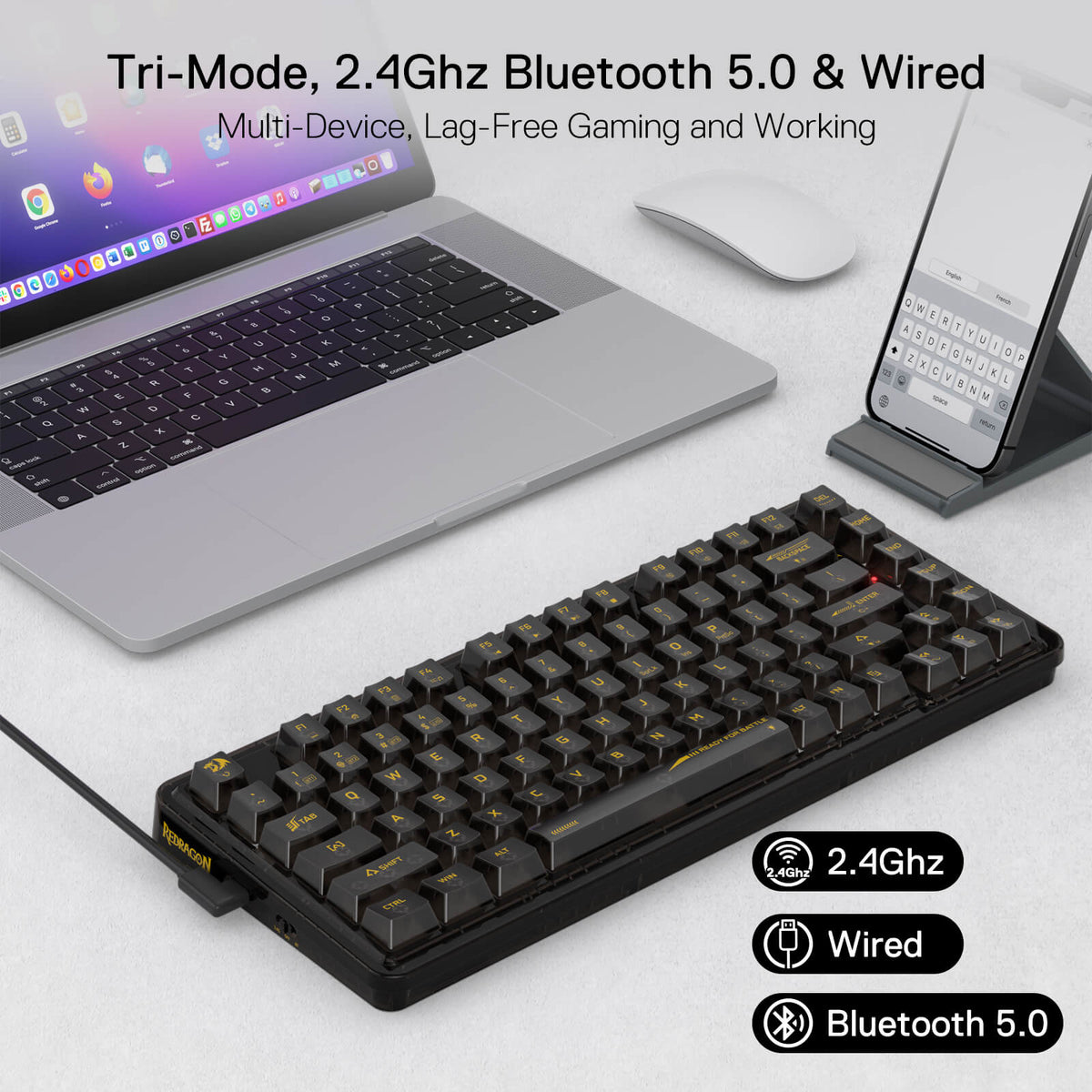 ELF PRO K649 Wireless Transparent Keyboard, image 15 of 28 - enlarged view