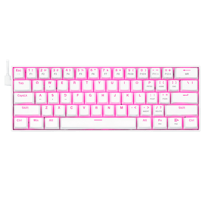 Redragon K630 White 60% Keyboard - thumbnail 1