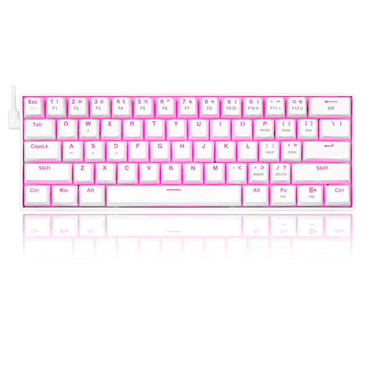 Redragon K630 White 60% Keyboard, image 10 of 10 - enlarged view