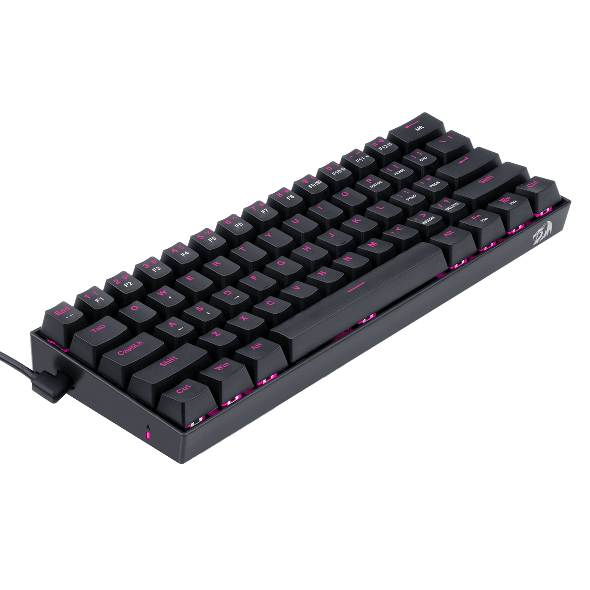 Redragon K630 60% Keyboard Pink LED Backlit, image 4 of 9