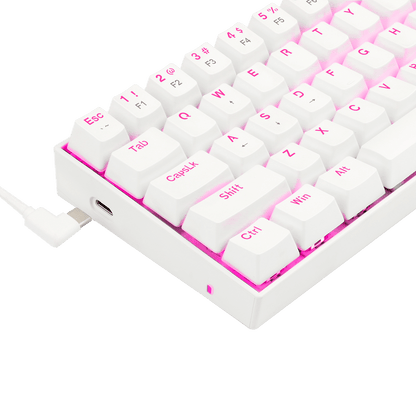 Redragon K630 White 60% Keyboard - thumbnail 3