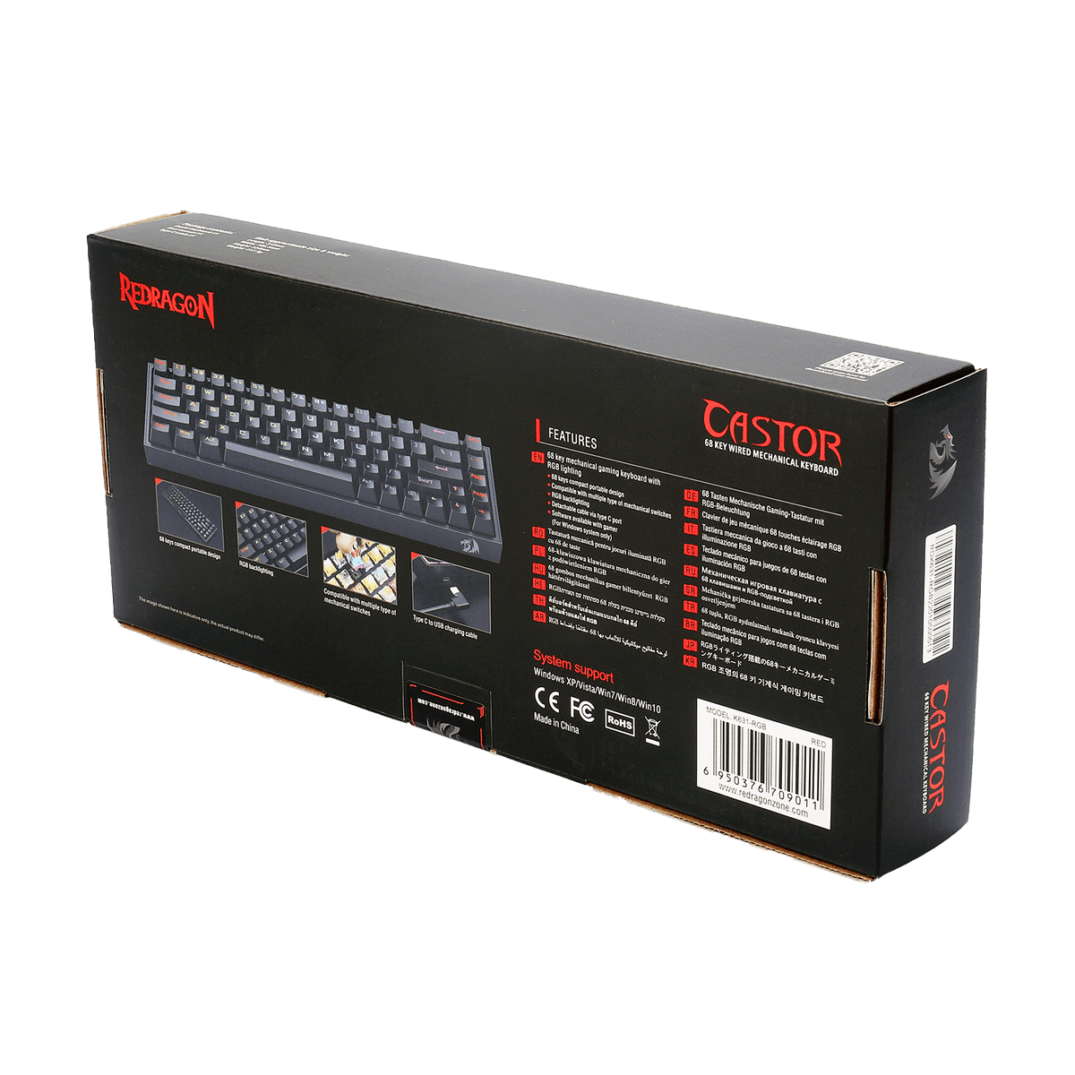 CASTOR K631 65% Wired RGB Gaming Keyboard, image 13 of 13
