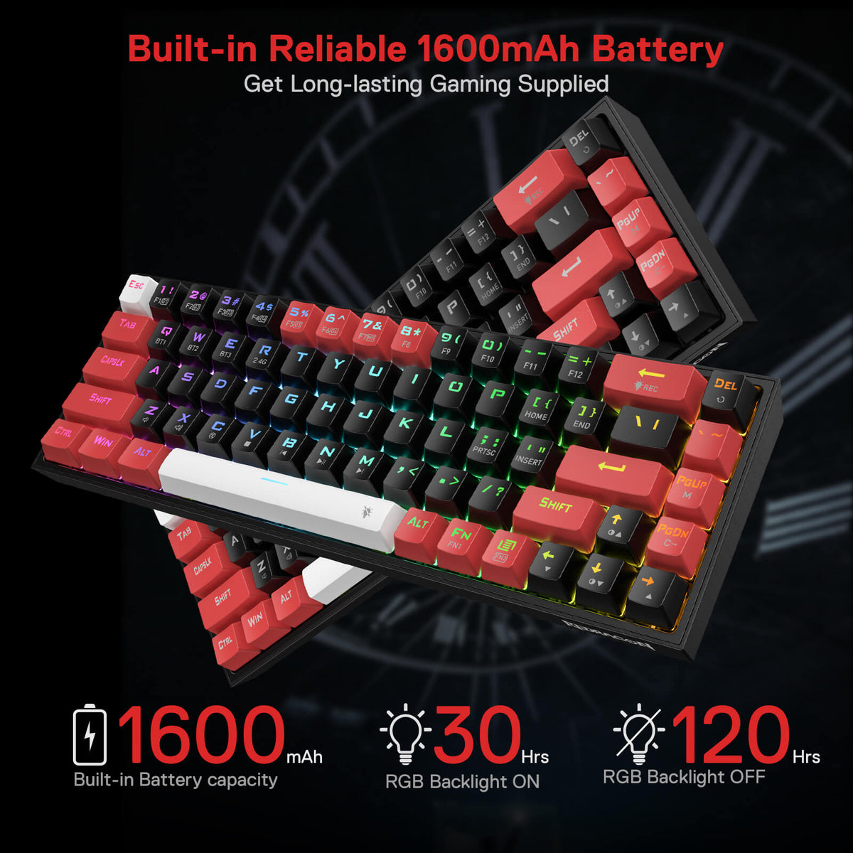 CASTOR K631 PRO 65% Wireless RGB Gaming Keyboard, image 8 of 13 - enlarged view