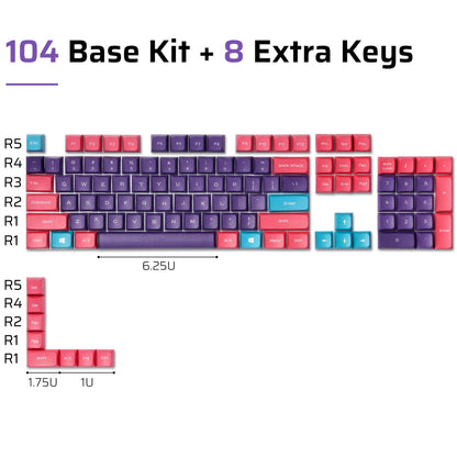 (Only Keycaps) Redragon x LTC PBT Double Shot 112-Key Sublimation Keycaps Set... - thumbnail 5