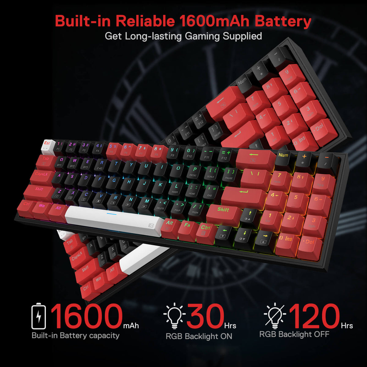 POLLUX K628 PRO 75% Wireless Gaming Keyboard, image 10 of 14 - enlarged view