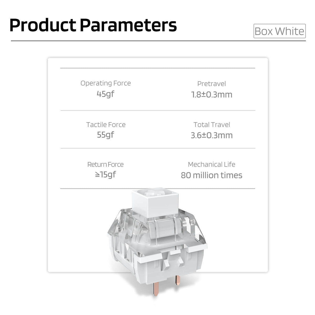 Redragon x LTC Kailh Box Switches White for Mechanical Ga..., image 5 of 9