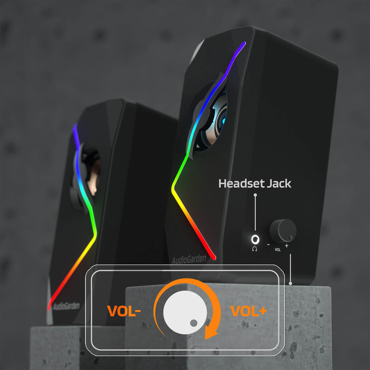 Redragon x LTC AudioGarden AG-201 Computer Speakers, image 10 of 11