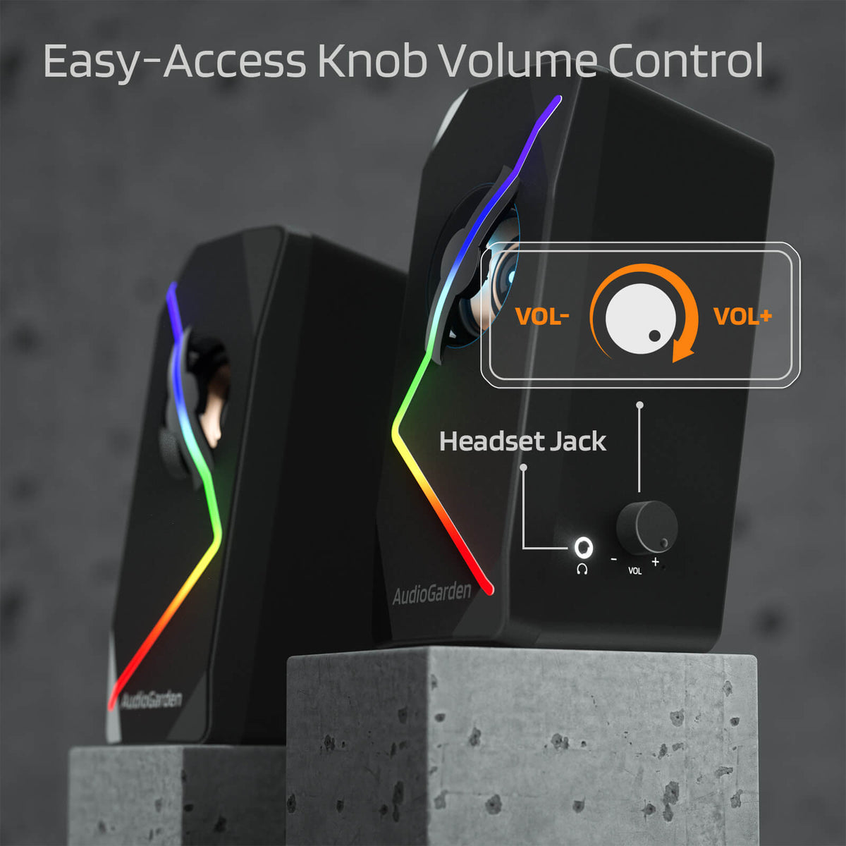 Redragon x LTC AudioGarden AG-201 Computer Speakers, image 6 of 11 - enlarged view