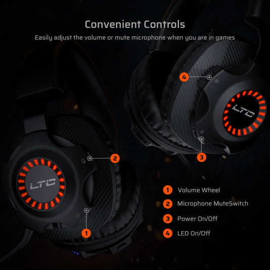 Redragon x LTC SoundSlave 2.4G Wireless/Wired Gaming Headset - alternate view