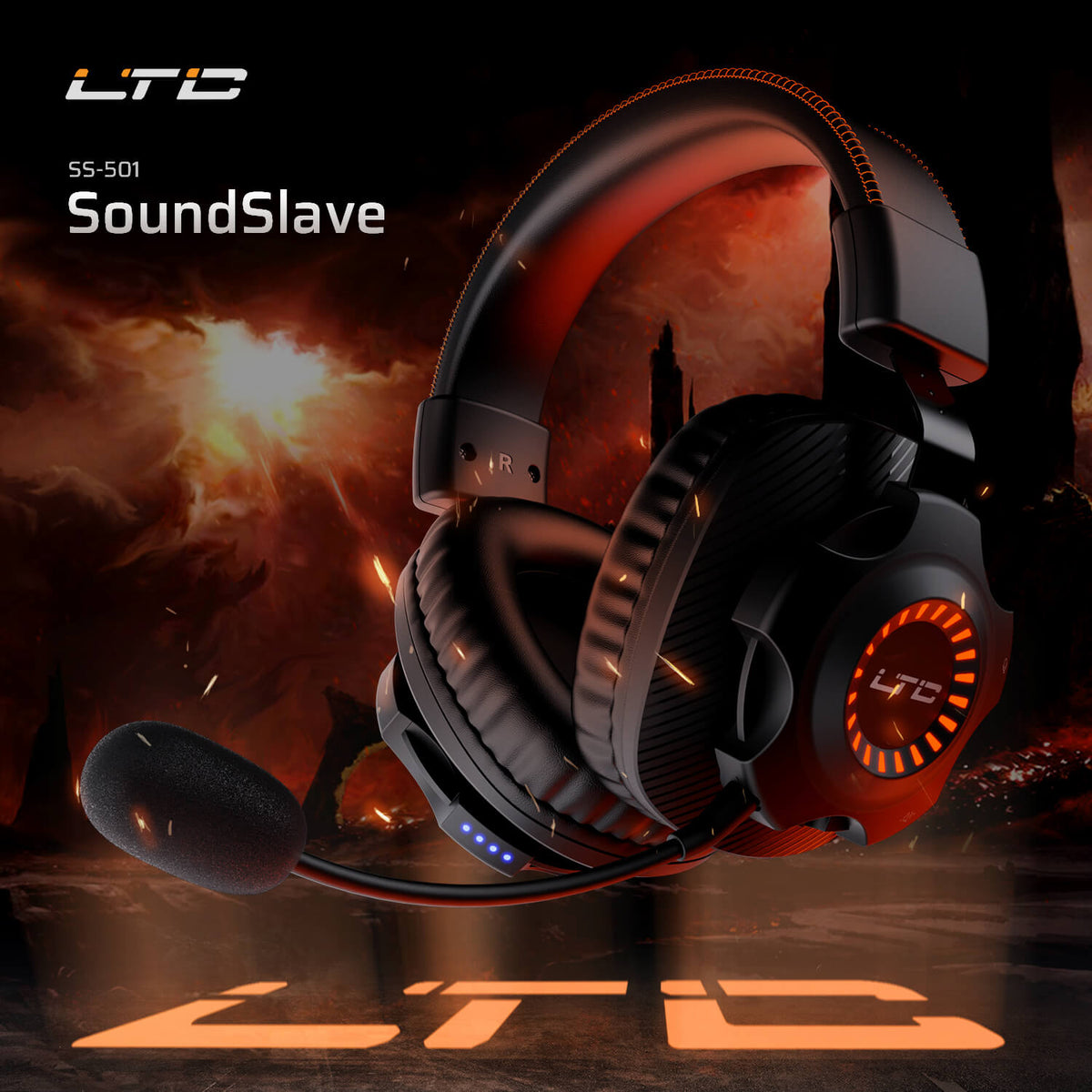 Redragon x LTC SoundSlave 2.4G Wireless/Wired Gaming Headset, image 1 of 15 - enlarged view