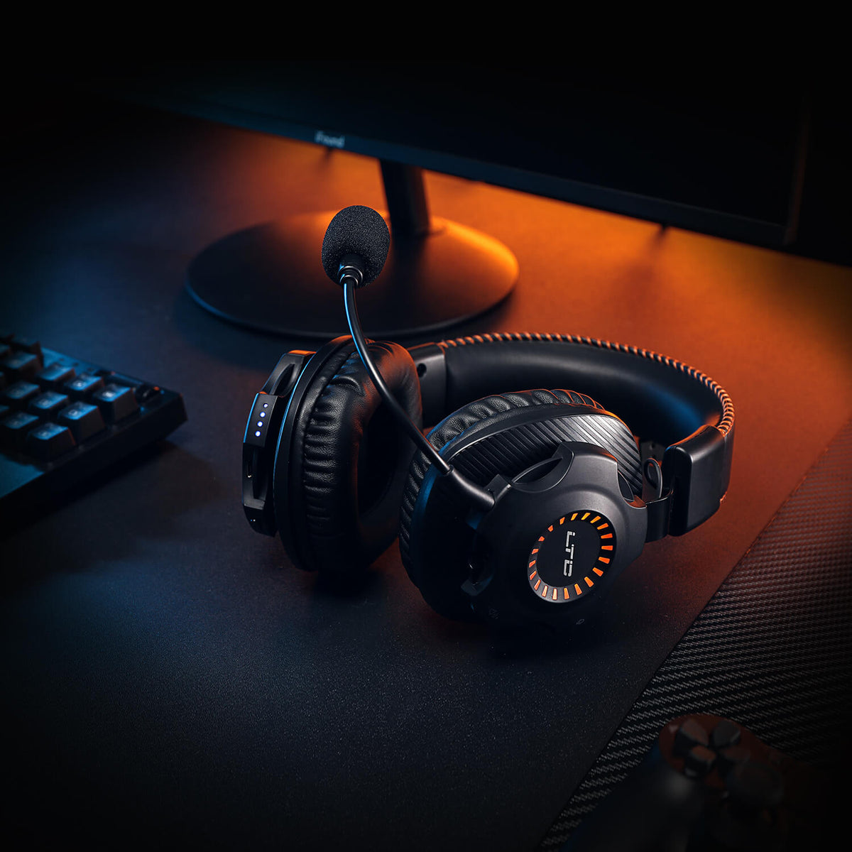 Redragon x LTC SoundSlave 2.4G Wireless/Wired Gaming Headset, image 3 of 15 - enlarged view