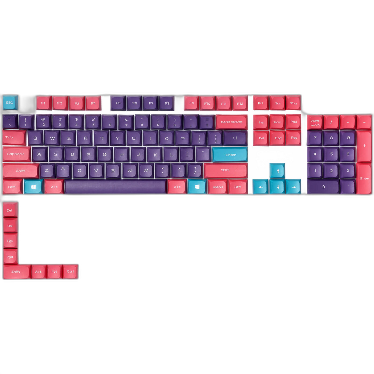 (Only Keycaps) Redragon x LTC PBT Double Shot 112-Key Sub..., image 7 of 13