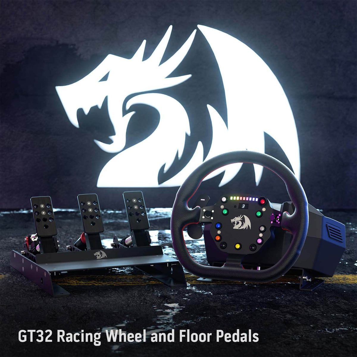 GT32 Racing Wheel & Pedals, image 2 of 15