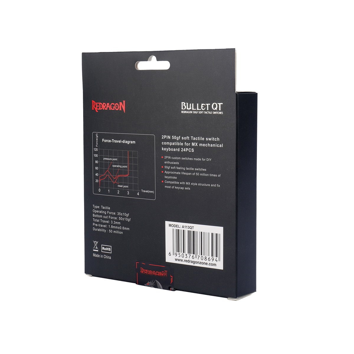 Bullet-QT A113 Mechanical Switch (24 pcs Switches), image 15 of 16