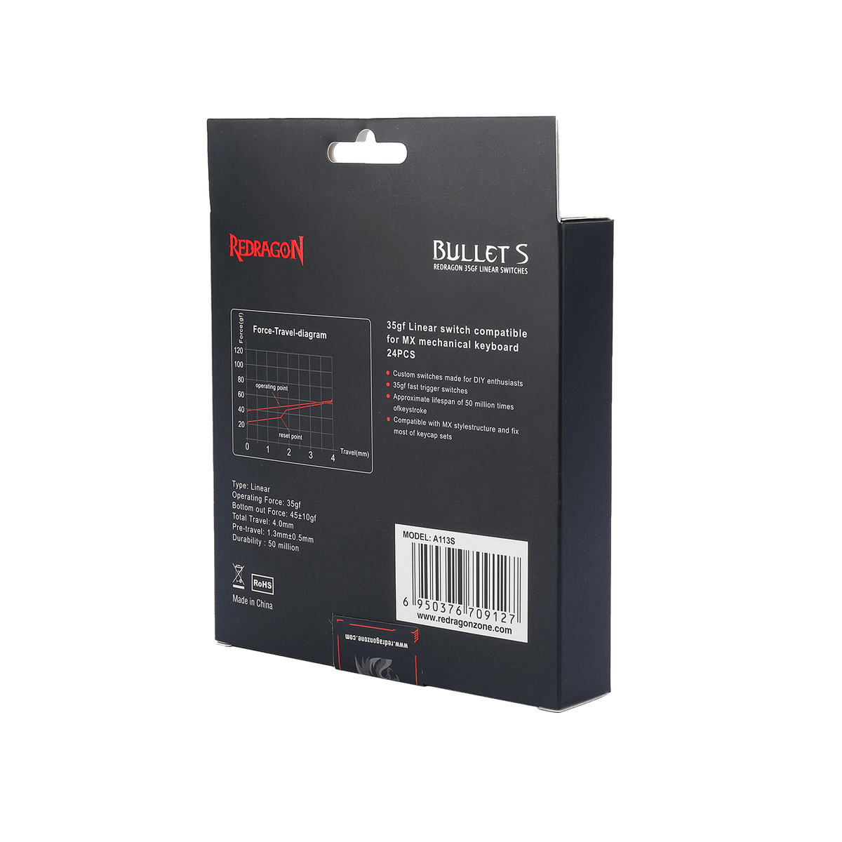 BULLET-S A113 Linear Mechanical Switch (24 pcs Switches), image 16 of 16 - enlarged view