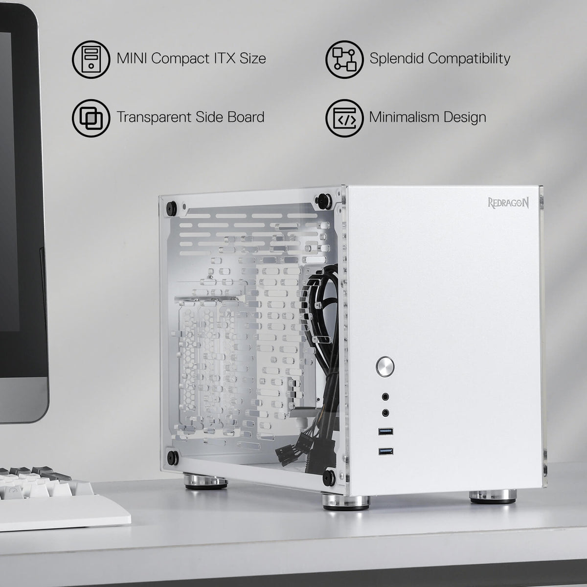 STRAFE EB211 Mini-ITX Gaming PC Case, image 6 of 16