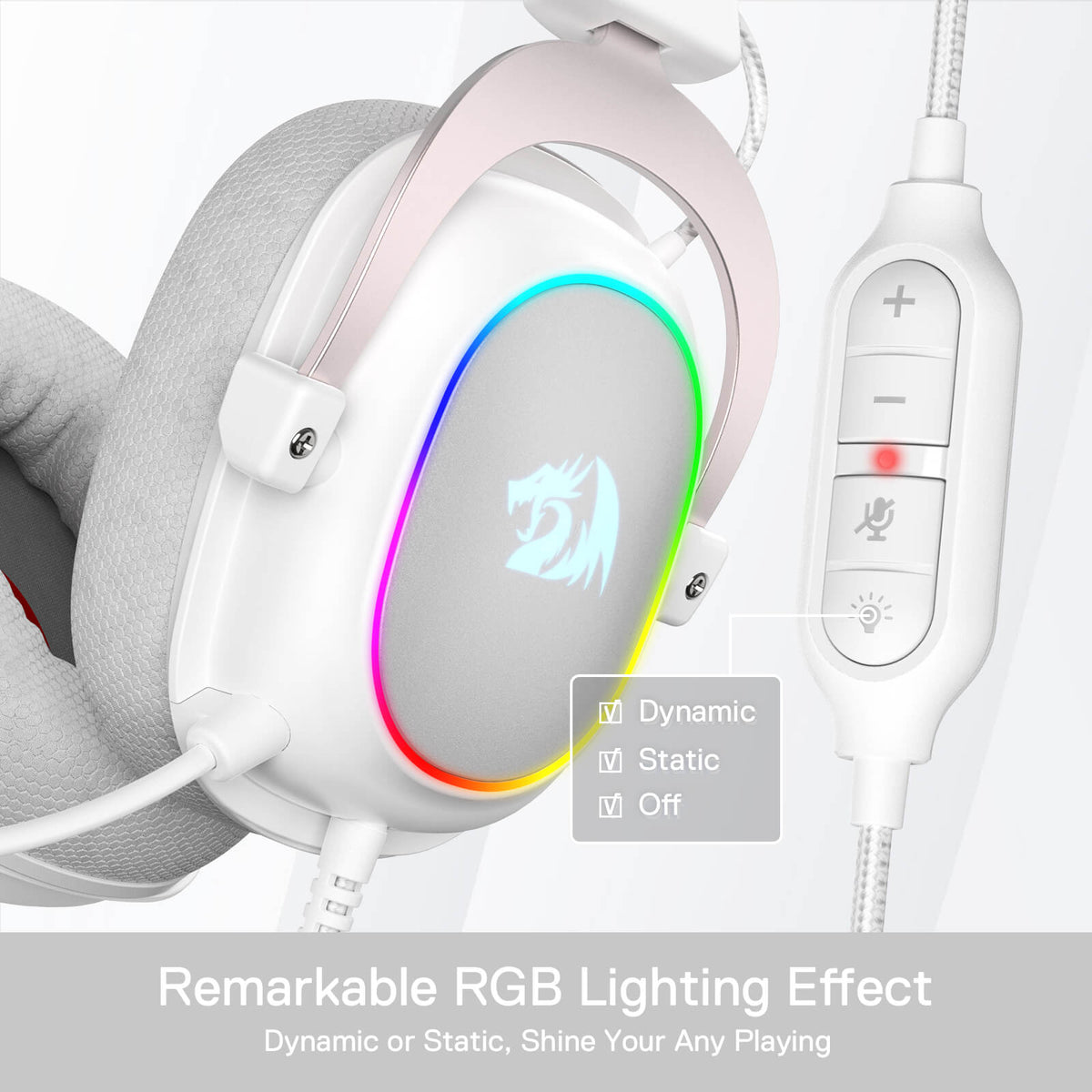 H510 ZEUS-X RGB White Wired Gaming Headset, image 12 of 16