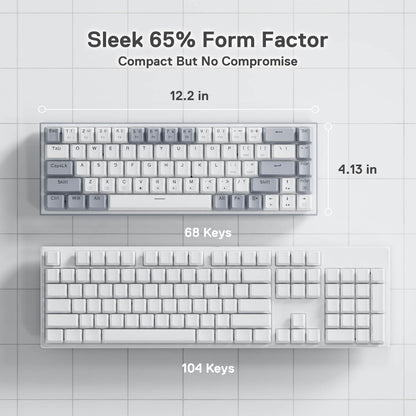 CASTOR K631 Grey 65% Wired RGB Gaming Keyboard - thumbnail 3