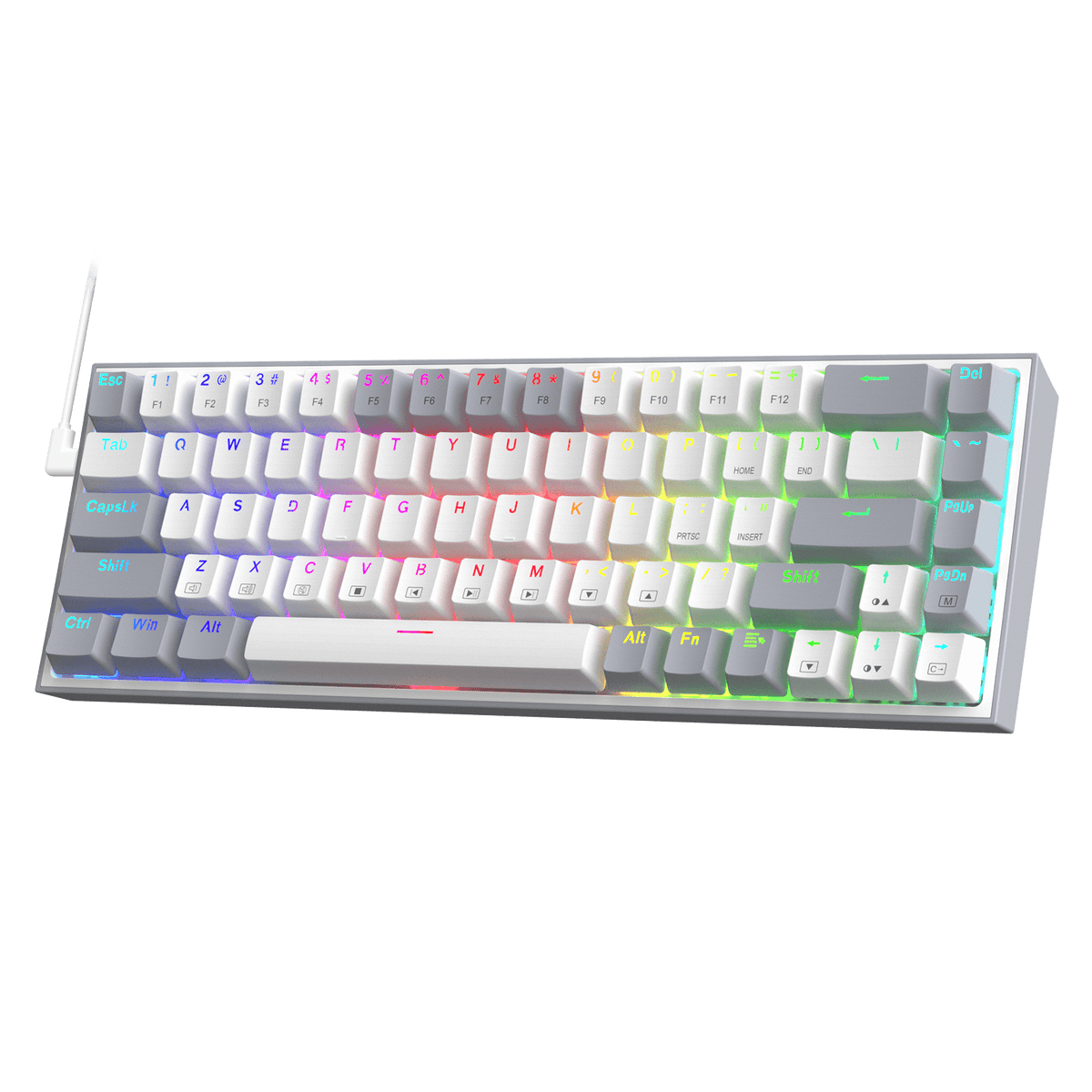 CASTOR K631 Grey 65% Wired RGB Gaming Keyboard, image 1 of 7