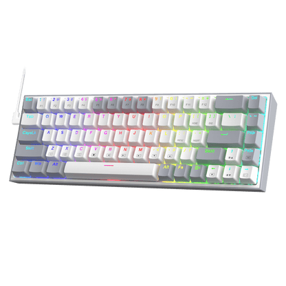 CASTOR K631 Grey 65% Wired RGB Gaming Keyboard - thumbnail 1