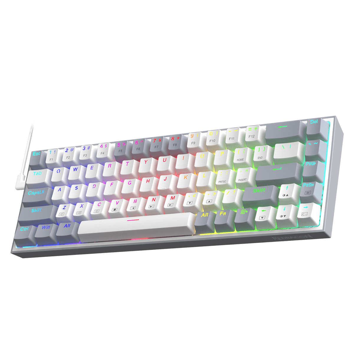 CASTOR K631 Grey 65% Wired RGB Gaming Keyboard, image 2 of 7 - enlarged view