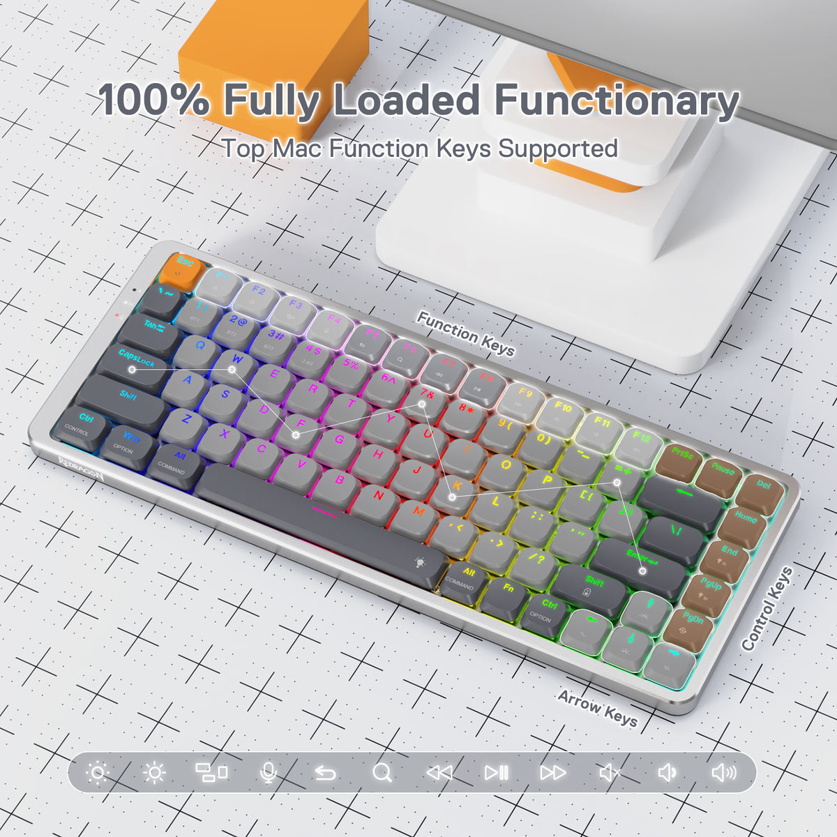 AZURE K652 Wireless Mechanical Keyboard for Mac, image 5 of 12