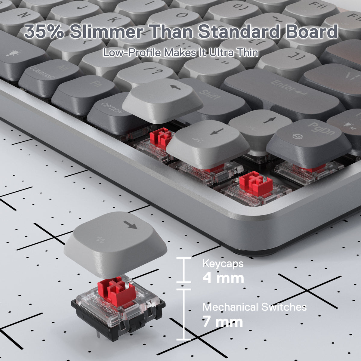 AZURE K652 Wireless Mechanical Keyboard for Mac, image 8 of 12 - enlarged view