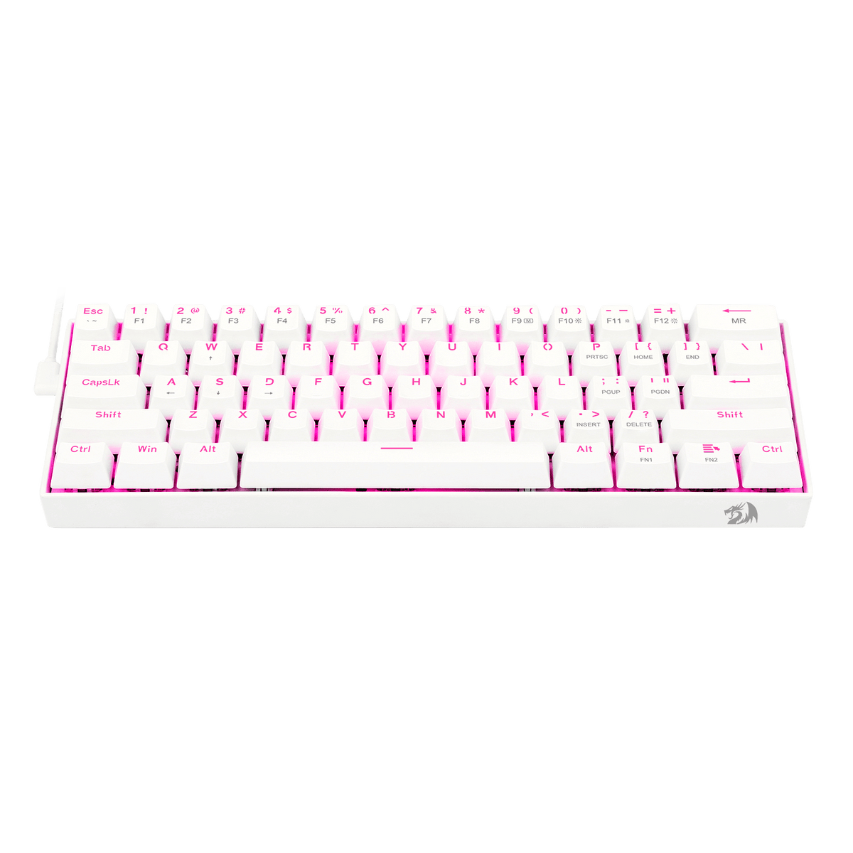 Redragon K630 White 60% Keyboard, image 5 of 10 - enlarged view