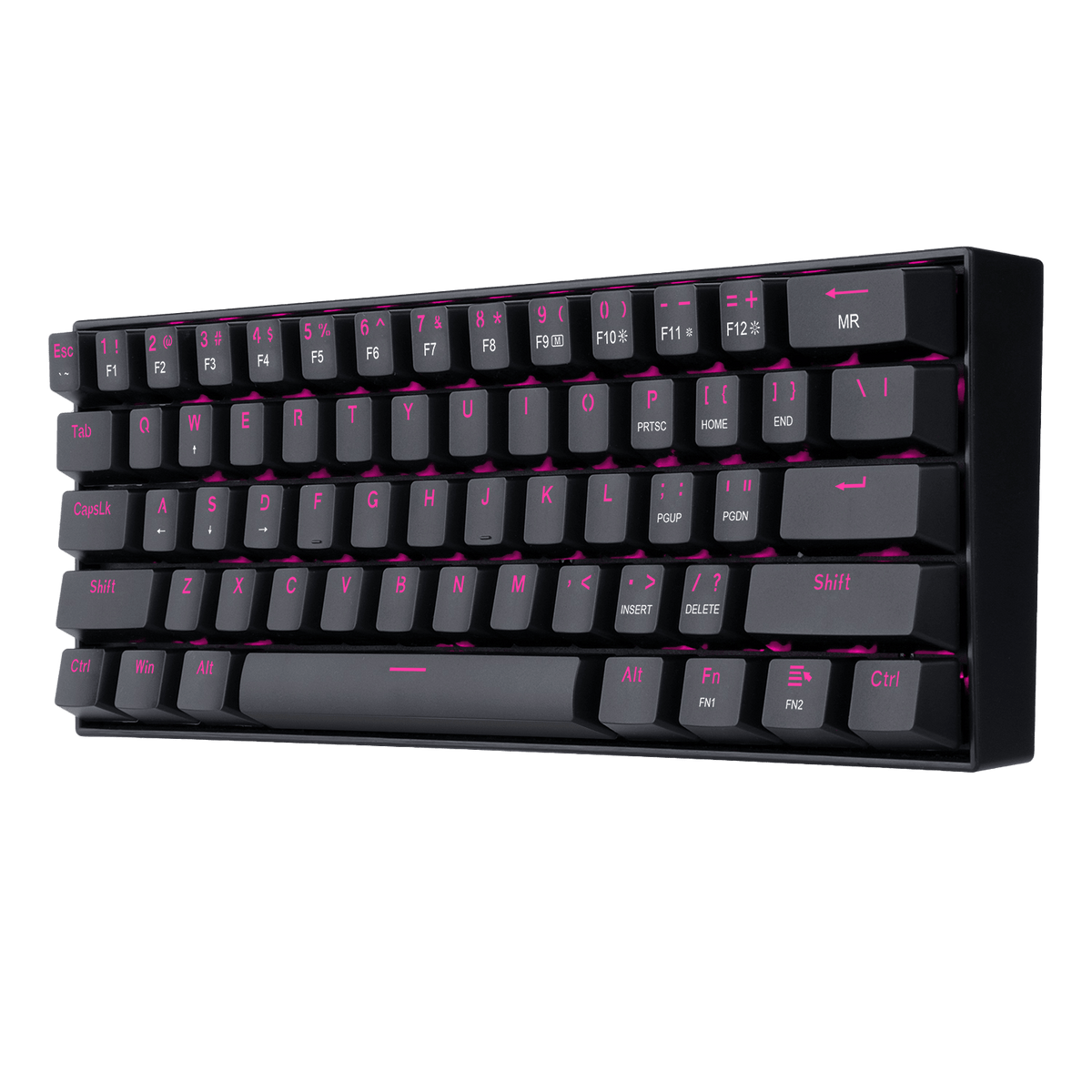 Redragon K630 60% Keyboard Pink LED Backlit, image 3 of 9 - enlarged view