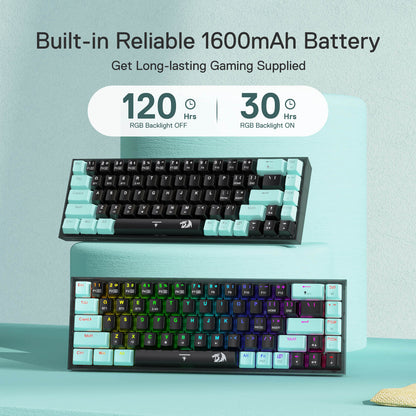 Clavier de jeu sans fil vert CASTOR K631 PRO SE  - thumbnail 4
